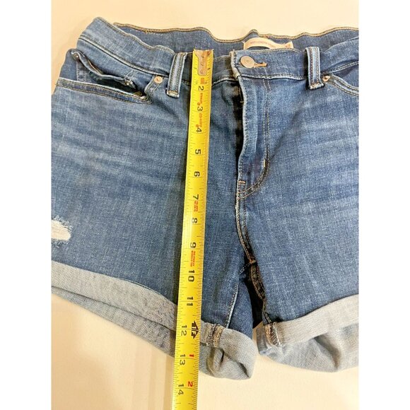 LEVI'S SHORTS 32 Blue Denim Jean Levis Distressed Summer Outdoor Beach Casual - Picture 6 of 6